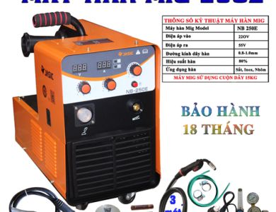 Máy hàn Mig Jasic 250E chính hãng giá rẻ - bảo hành 18 tháng 