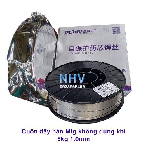 Cuộn dây hàn Mig không dùng khí 5kg 1.0mm  giá rẻ 