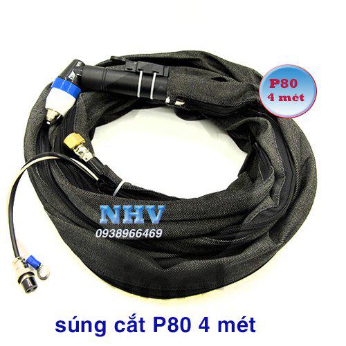 Bộ dây cắt Plasma P80A - 4 Mét Tay nhựa đen